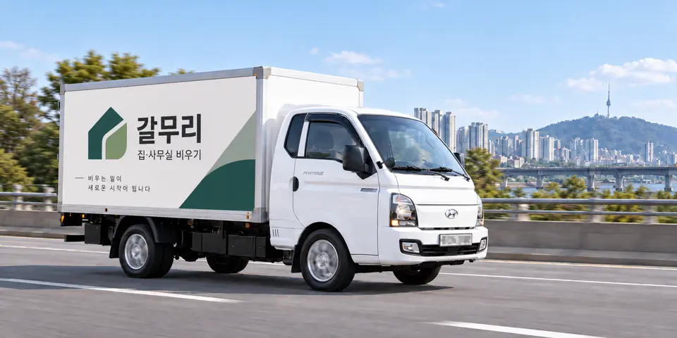 갈무리 작업 차량 (그림) · 증산동 유품정리